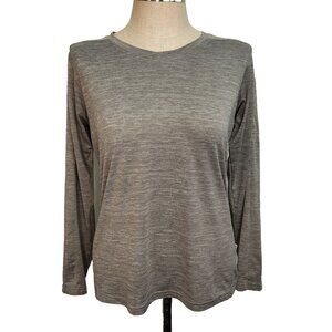 Club‎ Ride Technical Tee Womens M Gray Long Sleeve MTB Round Neck Lightweight